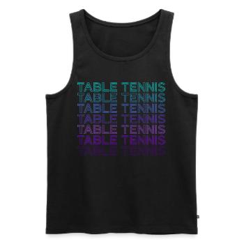 Table Tennis Ping Pong Player Retro - Débardeur bio Premium Homme - noir - Devant - Michal (187cm)