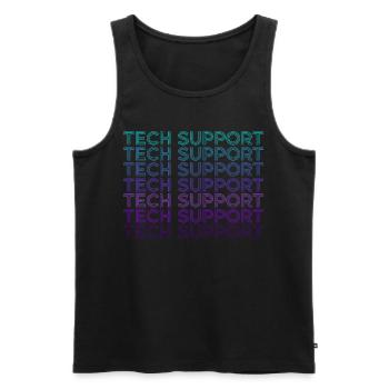 Technical Support IT Helpdesk Retro - Men's Premium Organic Tank Top - black - Front - AI Model Male 178 light (178cm)