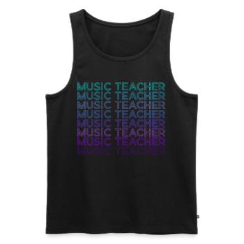 Music Teacher Retro - Men's Premium Organic Tank Top - black - Front - AI Model Male 178 light (178cm)