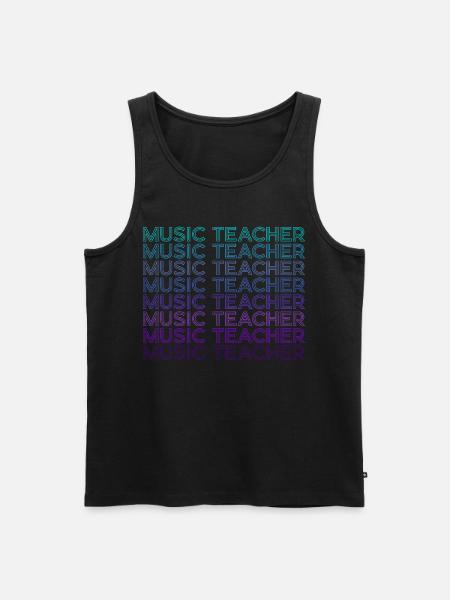 Music Teacher Retro - Men's Premium Organic Tank Top - black