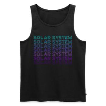 Astrologie du système solaire Rétro - Débardeur bio Premium Homme - noir - Devant - Michal (187cm)