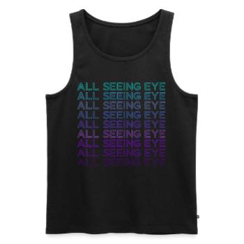 All-seeing eye retro - Men's Premium Organic Tank Top - black - Front - AI Model Male 178 light (178cm)