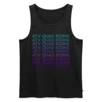 ATV Quad Riding Quad Biker Four Wheeler Retro - Men's Premium Organic Tank Top - black - Front - Michal (187cm)