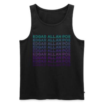 Edgar Allan Poe Retro - Men's Premium Organic Tank Top - black - Front - AI Model Male 178 light (178cm)