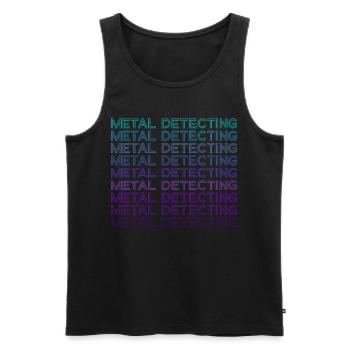 Metalldetektion Retro - Männer Premium Bio Tank Top - Schwarz - Vorne - Michal (187cm)
