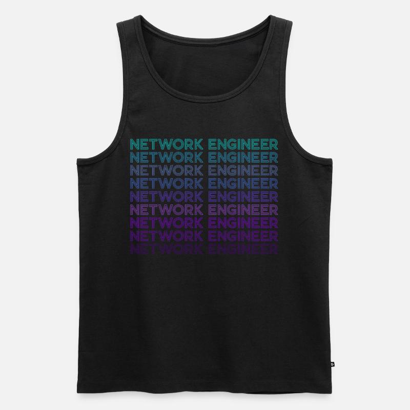 Netzwerktechniker Retro - Männer Premium Bio Tank Top - Schwarz