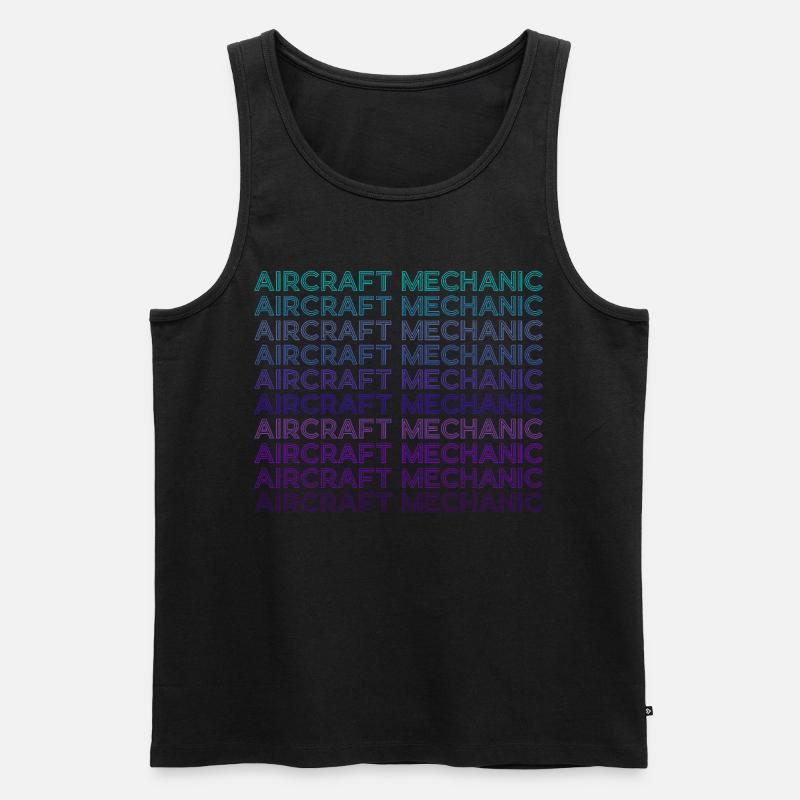 Fluggerätmechaniker Luftfahrt Retro - Männer Premium Bio Tank Top - Schwarz