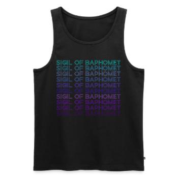 Sceau de Baphomet Retro - Débardeur bio Premium Homme - noir - Devant - AI Model Male 178 light (178cm)