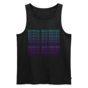 Schulbusfahrer Retro - Männer Premium Bio Tank Top - Schwarz - Vorne - Michal (187cm)