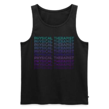 Physiotherapeutin Physiotherapie Retro - Männer Premium Bio Tank Top - Schwarz - Vorne - Michal (187cm)