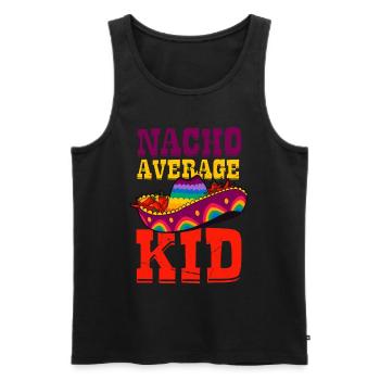 Mexikanischer Geburtstag Spruch Nacho Average Kid - Männer Premium Bio Tank Top - Schwarz - Vorne - Michal (187cm)