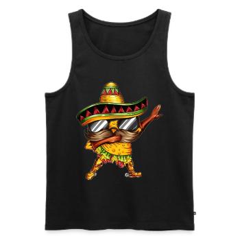 Taco Tacos Dance Dab Mexique Tenue mexicaine - Débardeur bio Premium Homme - noir - Devant - Michal (187cm)