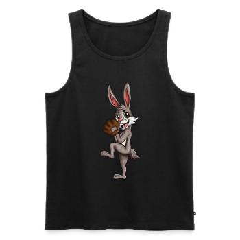 Easter Baseball Outfit Rabbit with Baseball Clothing - Men's Premium Organic Tank Top - black - Front - AI Model Male 178 light (178cm)