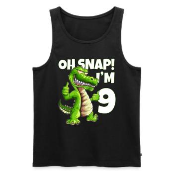 Lizard Lover Alligator Crocodile 9th Birthday - Men's Premium Organic Tank Top - black - Front - Michal (187cm)