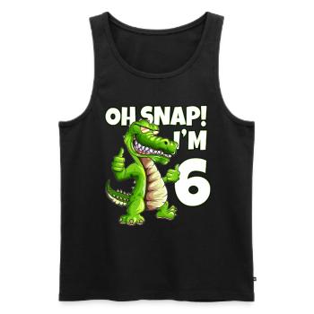 Krokodil Alligator Birthday Outfit 6. Geburtstag - Männer Premium Bio Tank Top - Schwarz - Vorne - Michal (187cm)
