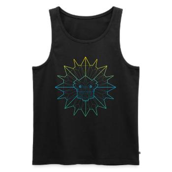 Quetzalcoatl Polygon Ancient Aztec Serpent Maya - Men's Premium Organic Tank Top - black - Front - AI Model Male 178 light (178cm)