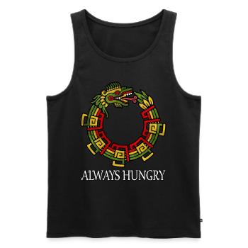 Quetzalcoatl Ouroboros Aztekische Schlange Maya - Männer Premium Bio Tank Top - Schwarz - Vorne - AI Model Male 178 light (178cm)