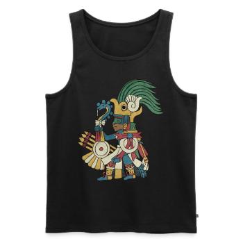 Huitzilopochtli Aztèque Dieu Aztèque Mythologie Maya - Débardeur bio Premium Homme - noir - Devant - AI Model Male 178 light (178cm)