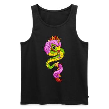 Quetzalcoatl Einhorn Azteke Gefiederte Schlange Ma - Männer Premium Bio Tank Top - Schwarz - Vorne - AI Model Male 178 light (178cm)
