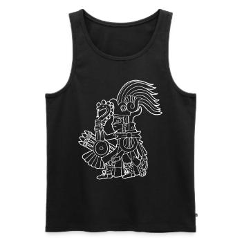 Huitzilopochtli Aztèque Dieu Aztèque Mythologie Maya - Débardeur bio Premium Homme - noir - Devant - AI Model Male 178 light (178cm)