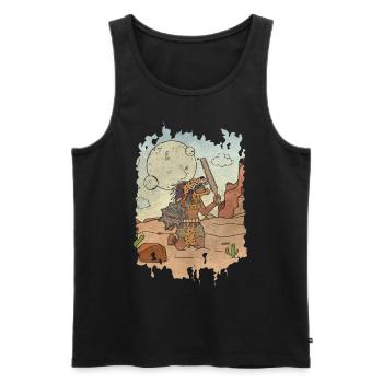 Azteken-Jaguar-Krieger Maya-Inka - Männer Premium Bio Tank Top - Schwarz - Vorne - AI Model Male 178 light (178cm)