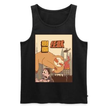 Kaiju Faultier Japanisches Monster Geschenk - Männer Premium Bio Tank Top - Schwarz - Vorne - AI Model Male 178 light (178cm)