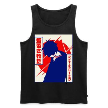 Emo Anime Junge Vaporwave Ästhetisch Abgelehnt Ges - Männer Premium Bio Tank Top - Schwarz - Vorne - AI Model Male 178 light (178cm)
