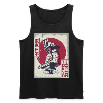 Samurai Tokyo Japan Japanese Aesthetics Gift - Men's Premium Organic Tank Top - black - Front - AI Model Male 178 light (178cm)
