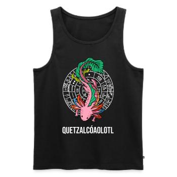 Quetzalcoatl Axolotl Alte aztekische Schlange Maya - Männer Premium Bio Tank Top - Schwarz - Vorne - AI Model Male 178 light (178cm)