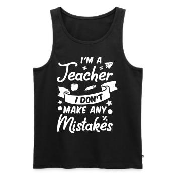 Teacher - Men's Premium Organic Tank Top - black - Front - AI Model Male 178 light (178cm)