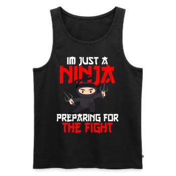 Ninja Ninjutsu Judo Katana Kids Shuriken Warrior - Men's Premium Organic Tank Top - black - Front - AI Model Male 178 light (178cm)