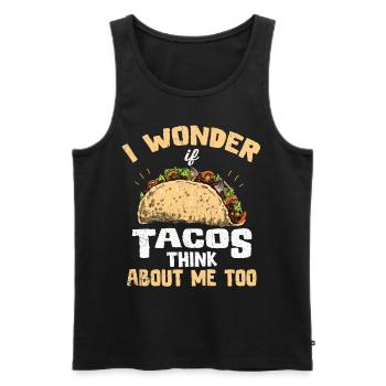 Taco Mardi Torero Salsa Latino Nacho Mexicain - Débardeur bio Premium Homme - noir - Devant - Michal (187cm)