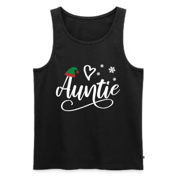 Tante Cadeau Neveu Nièce Marraine Tante - Débardeur bio Premium Homme - noir - Devant - Michal (187cm)