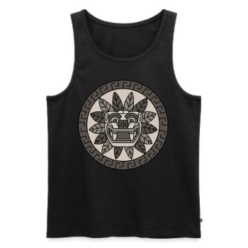 Quetzalcoatl Azteken Gefiederte Schlange Maya Inka - Männer Premium Bio Tank Top - Schwarz - Vorne - AI Model Male 178 light (178cm)
