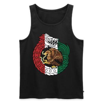 Quetzalcoatl Ouroboros Serpent aztèque Maya Ge - Débardeur bio Premium Homme - noir - Devant - AI Model Male 178 light (178cm)