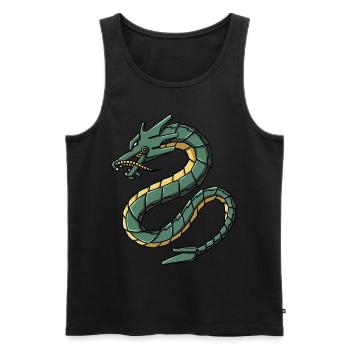 Cyborg Japanischer Drache Cyber Punk Cyber Ästheti - Männer Premium Bio Tank Top - Schwarz - Vorne - AI Model Male 178 light (178cm)