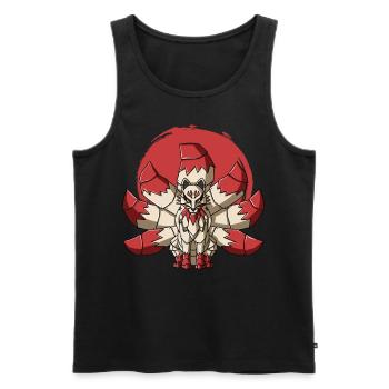 Cyborg Kitsune Nine Tailed Fox Cyber Punk Cyber Ge - Männer Premium Bio Tank Top - Schwarz - Vorne - AI Model Male 178 light (178cm)