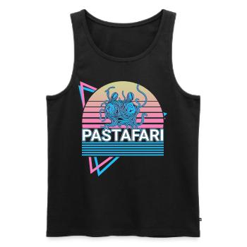 Pastafari Flying Spaghetti Monster FSM Atheist Ges - Men's Premium Organic Tank Top - black - Front - AI Model Male 178 light (178cm)