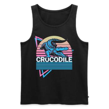 Crocodile Alligator Crocodile Retro Gift - Men's Premium Organic Tank Top - black - Front - Michal (187cm)