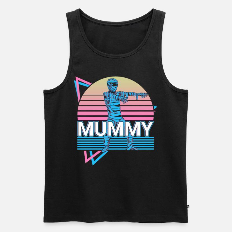 Mumie Halloween Retro Geschenk - Männer Premium Bio Tank Top - Schwarz