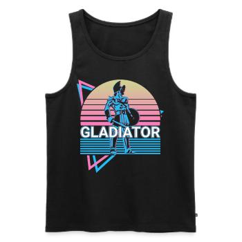 Gladiator Spartaner Sparta Geschenk - Männer Premium Bio Tank Top - Schwarz - Vorne - Michal (187cm)