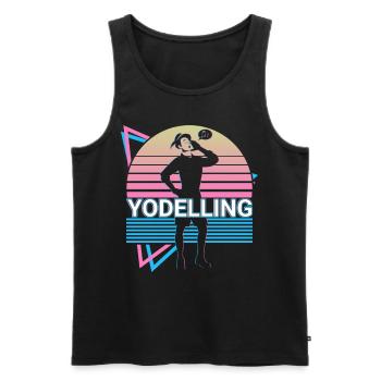 Jodelndes Retro-Geschenk - Männer Premium Bio Tank Top - Schwarz - Vorne - AI Model Male 178 light (178cm)