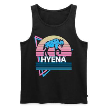 Hyena Retro Cadeau - Débardeur bio Premium Homme - noir - Devant - AI Model Male 178 light (178cm)
