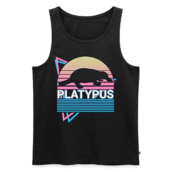 Platypus Retro Cadeau - Débardeur bio Premium Homme - noir - Devant - Michal (187cm)