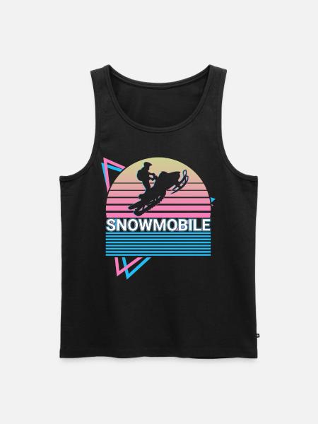 Snowmobile Retro Gift - Men's Premium Organic Tank Top - black