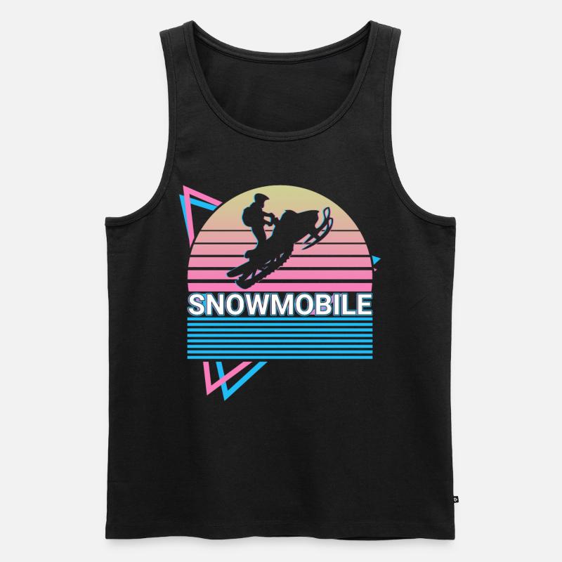 Schneemobil Retro Geschenk - Männer Premium Bio Tank Top - Schwarz