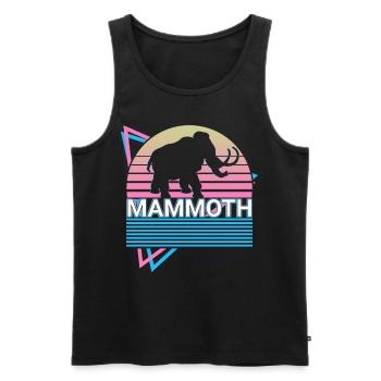 Mammut Elefant Retro Geschenk - Männer Premium Bio Tank Top - Schwarz - Vorne - AI Model Male 178 light (178cm)