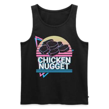 Nugget de poulet Retro Cadeau - Débardeur bio Premium Homme - noir - Devant - Michal (187cm)