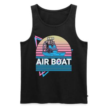 Luftboot Luftbootfahren Fanboot Retro Geschenk - Männer Premium Bio Tank Top - Schwarz - Vorne - Michal (187cm)