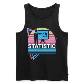 Statistiker Statistiker Retro Geschenk - Männer Premium Bio Tank Top - Schwarz - Vorne - AI Model Male 178 light (178cm)